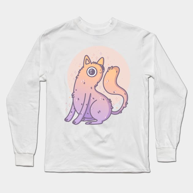 Weird Cat Long Sleeve T-Shirt by Meeko_Art